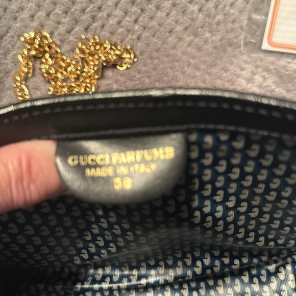 Gucci Suede Clutch, Sherry Line & draw string dust bag, Converted to Crossbody - Picture 3 of 9